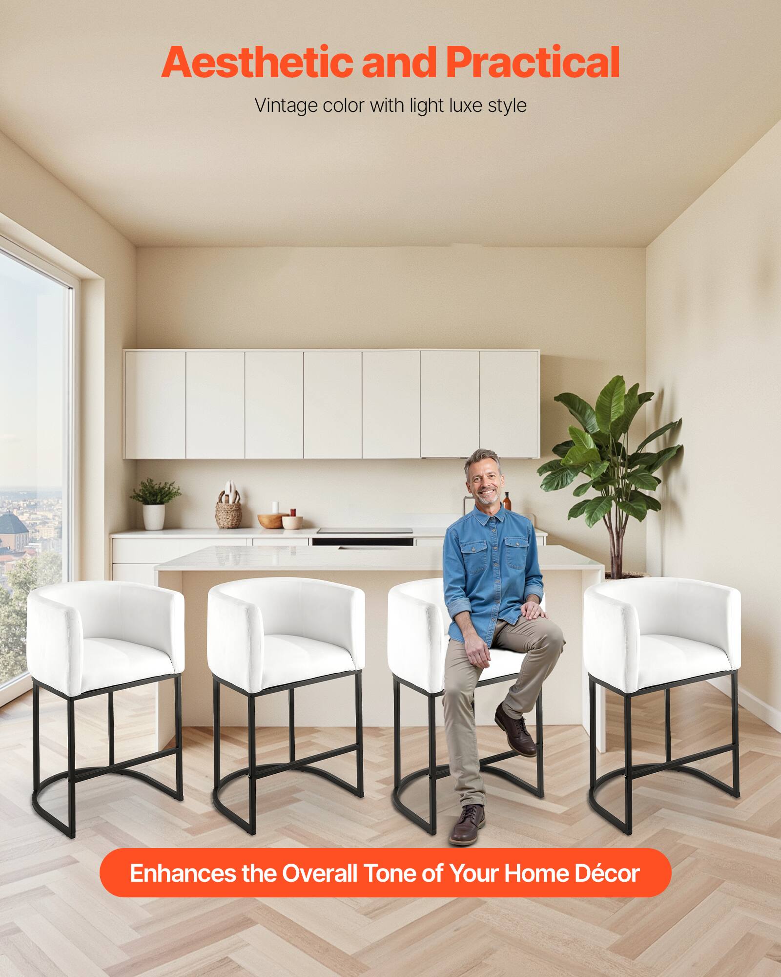 Aesthetic and Practical  
Vintage color with light luxe style  

Enhances the Overall Tone of Your Home Décor