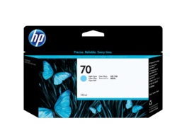 HP - 70 130-ml Light Cyan DesignJet Ink Cartridge, C9390A