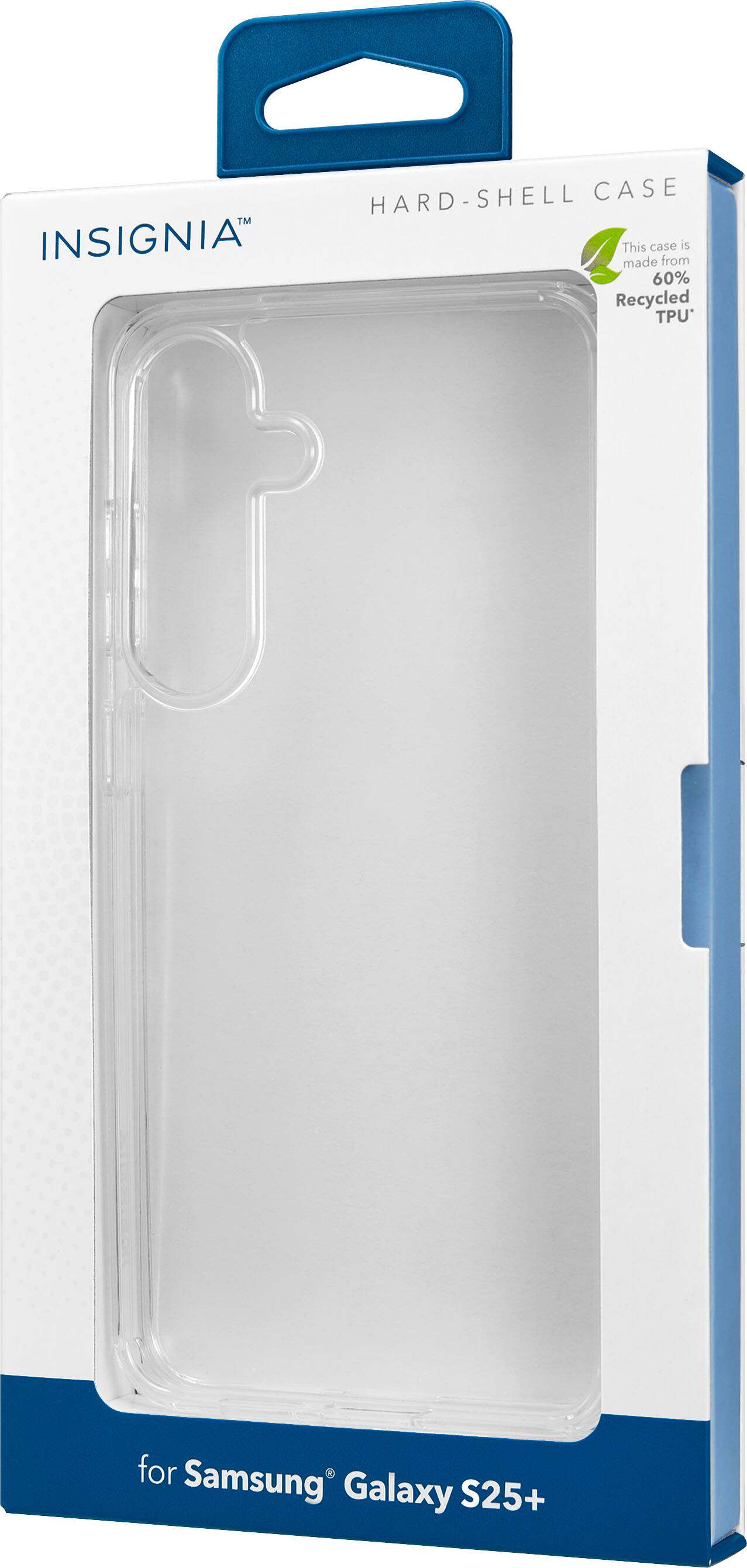 The text on the image reads: "Hard-shell case made from 60% Recycled TPU for Samsung Galaxy S25+".