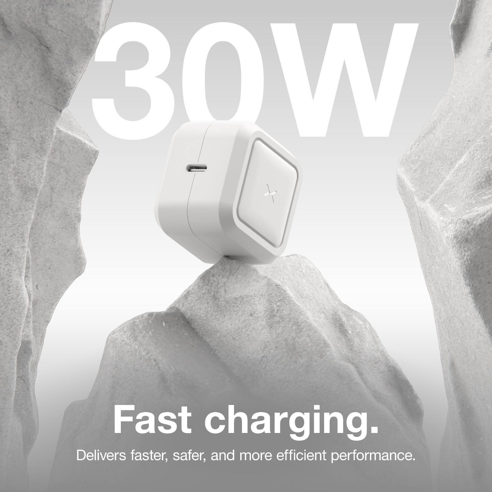 30W Fast charging. Delivers faster, safer, and more efficient performance.