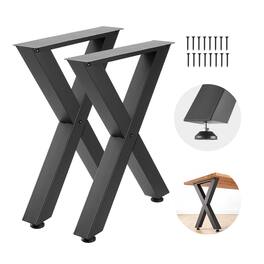 VEVOR - Table Legs, 29.5" H x 23.6" W Steel Furniture Legs, Modular Design, Easy Assembly, 2204 lbs Max Load Heavy Duty - Black