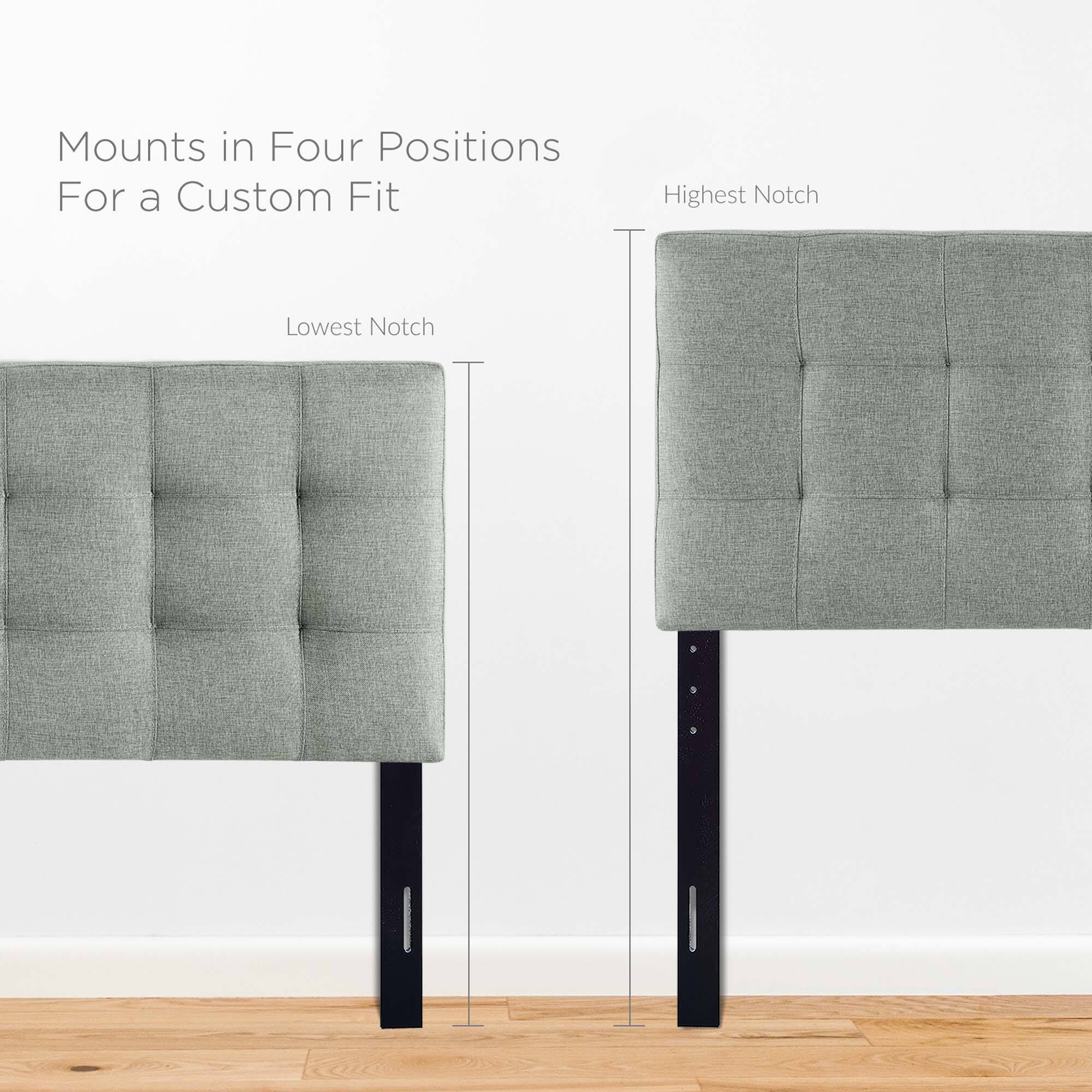 Mounts in Four Positions  
For a Custom Fit  

Lowest Notch  
Highest Notch