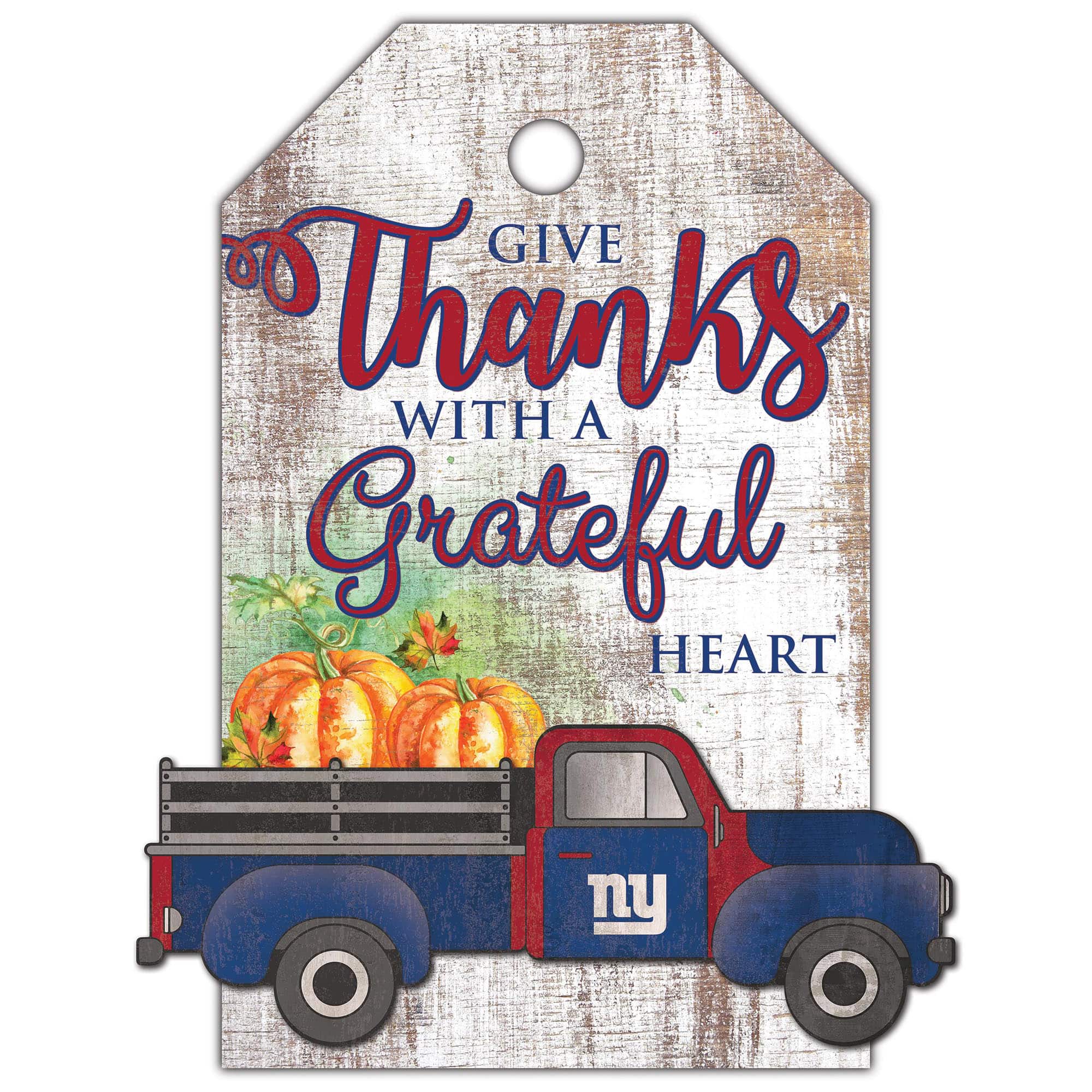 Fan Creations - New York Giants 11'' x 19'' Gift Tag Truck Sign - White