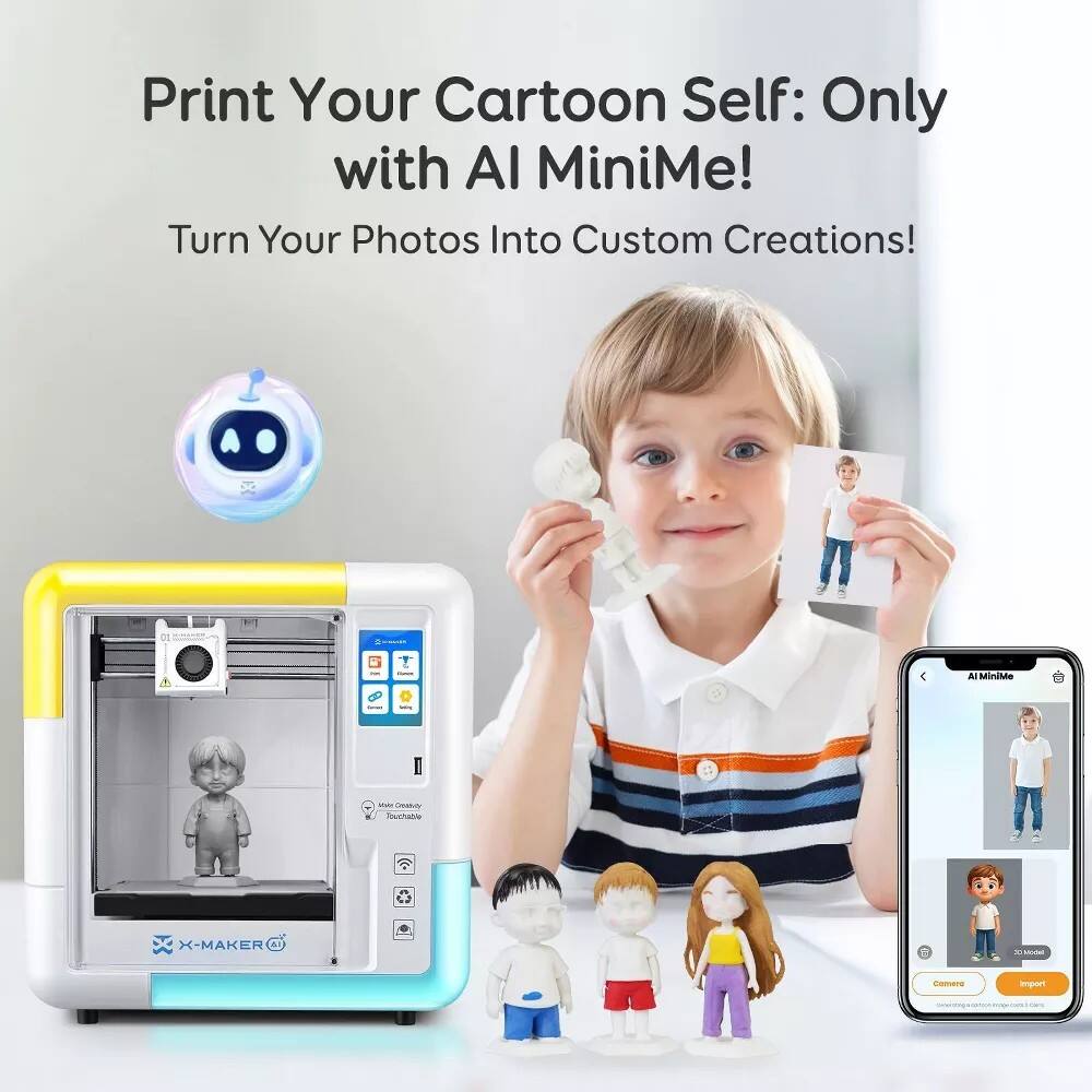 Print Your Cartoon Self: Only with AI MiniMe!  
Turn Your Photos Into Custom Creations!