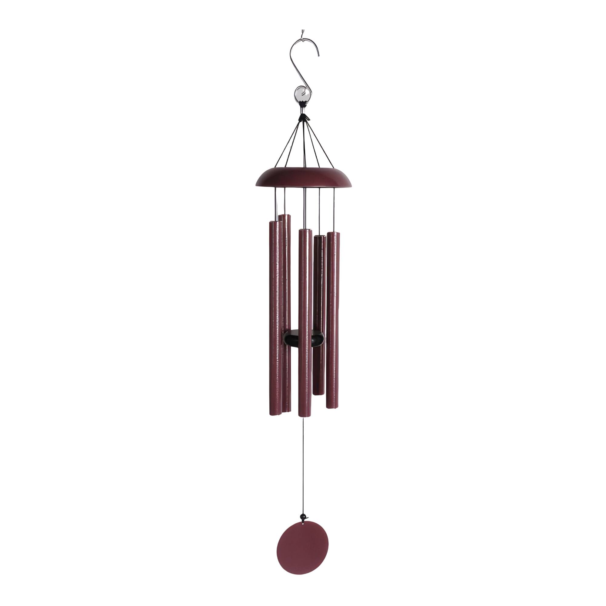 Front. FC Design - FC Design 36" Long Tuned Red Metal Wind Chime Outdoor Patio or Garden Hanging Decoration - Multi-Color.