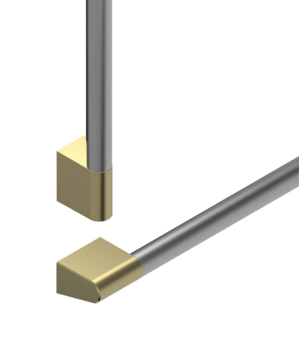 Alt View Zoom 11. Fisher & Paykel - Pro Round Flush Handle Kit for Integrated Refrigerator Freezer, 24" - Compatible with RS2484WLUK1, RS2484WRUK1 - Brass.