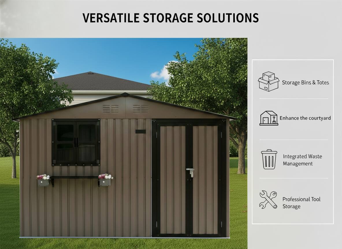 VERSATILE STORAGE SOLUTIONS

- Storage Bins & Totes
- Enhance the courtyard
- Integrated Waste Management
- Professional Tool Storage
