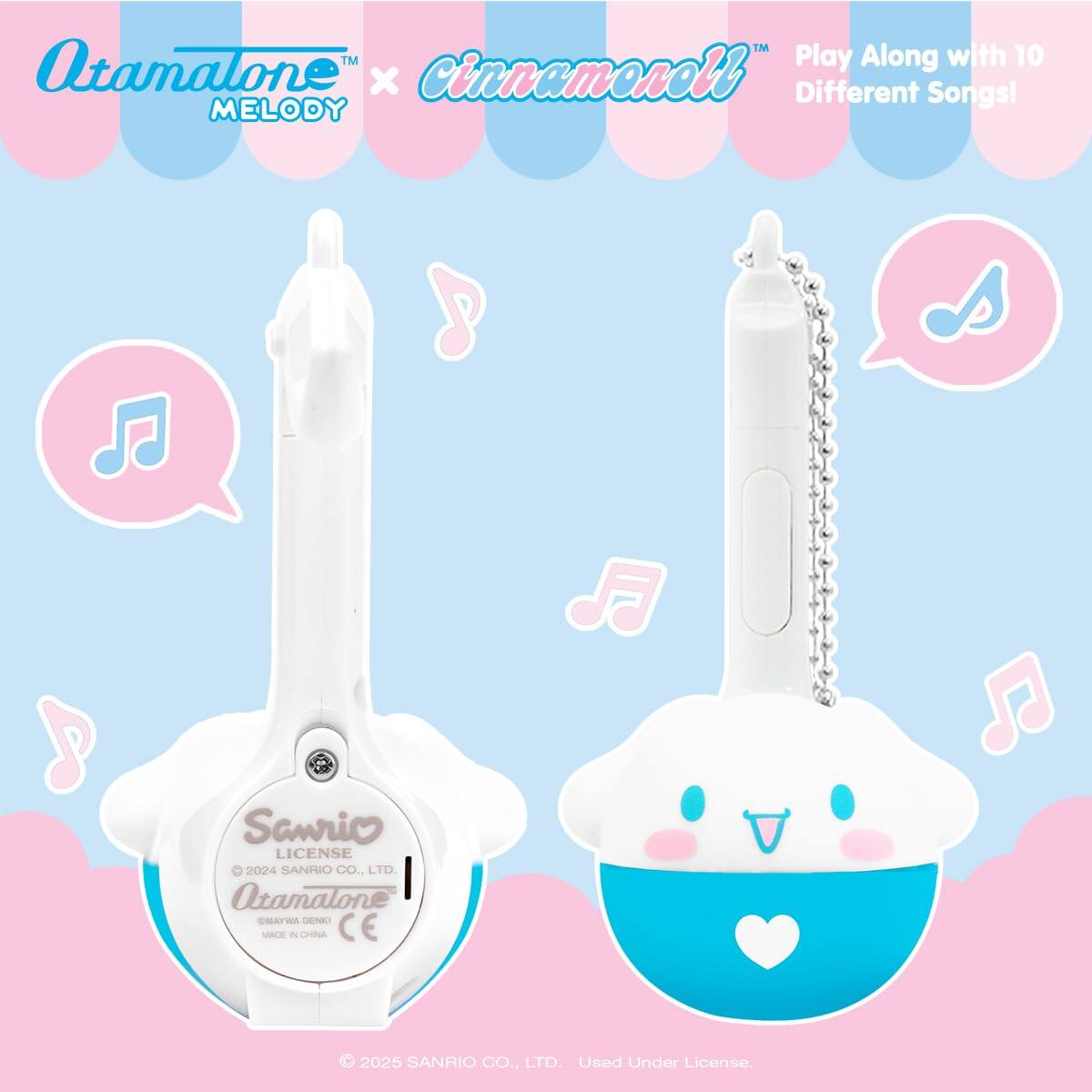 Otamatone™ Melody x Cinnamoroll™ Play Along with 10 Different Songs!  
© 2024 SANRIO CO., LTD. Otamatone SMATWA GENKI ACE i Crin CE © 2025 SANRIO CO., LTD. Used Under License.