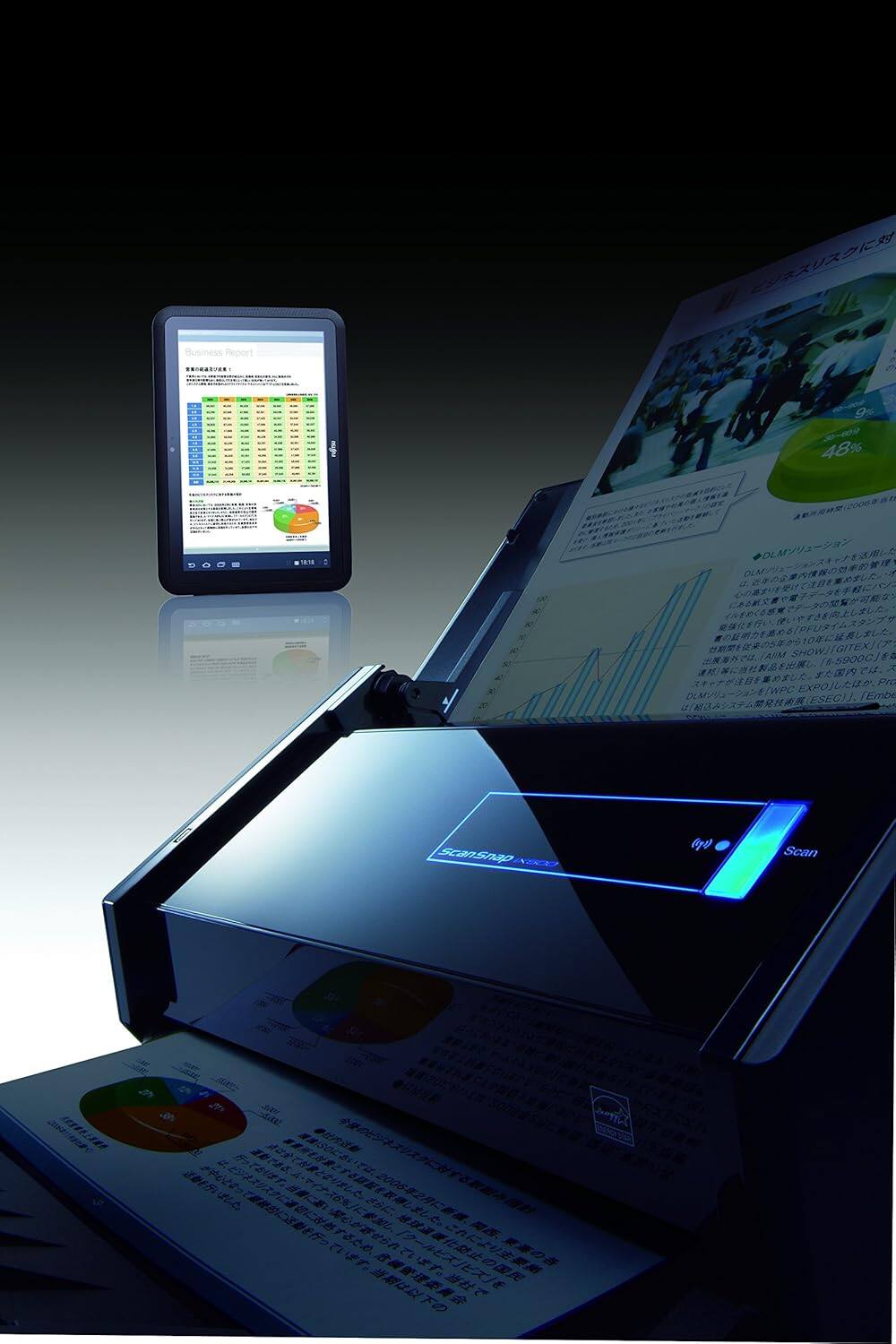 ScanSnap ブラック FI-IX500A Fujitsu ScanSnap iX500 Document Scanner - Black for sale