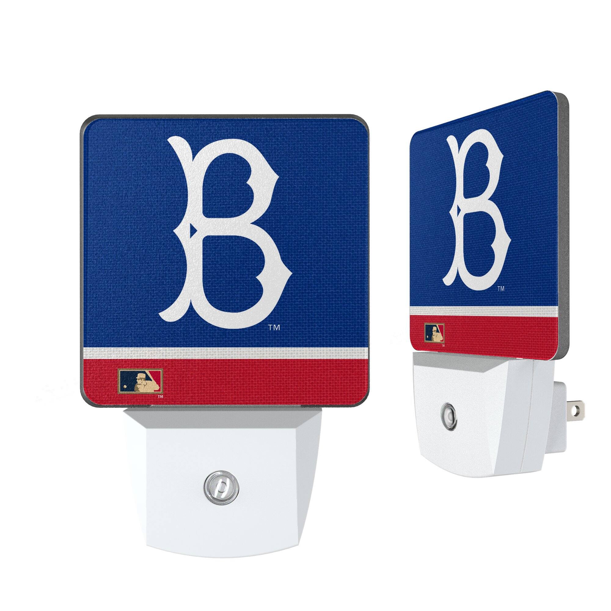 Keyscaper - Brooklyn Dodgers Stripe Design Nightlight 2-Pack - Multicolor