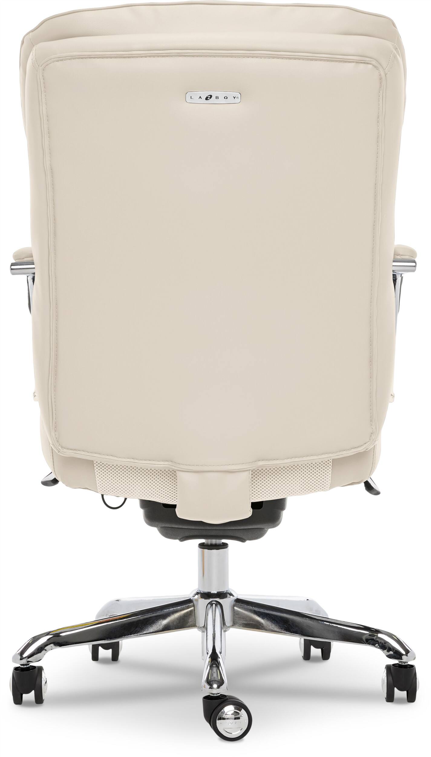 Alt View 24. La-Z-Boy - Comfort and Beauty Sutherland Diamond-Quilted Bonded Leather Office Chair - Light Ivory.