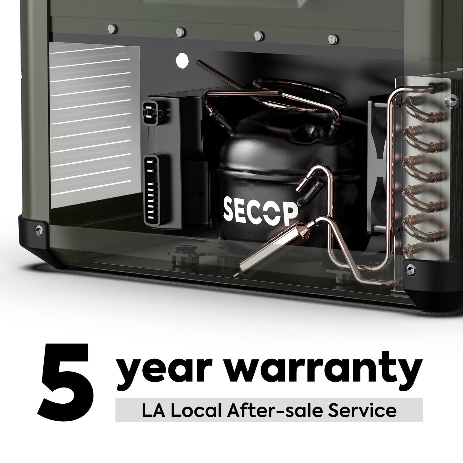 SECOP  
5 year warranty  
LA Local After-sale Service