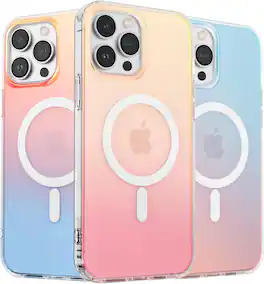 Ornarto - Magnetic Case for iPhone 13 Pro Max 6.7" Compatible with MagSafe,Shockproof Protective Rainbow Phone Case - Sunset