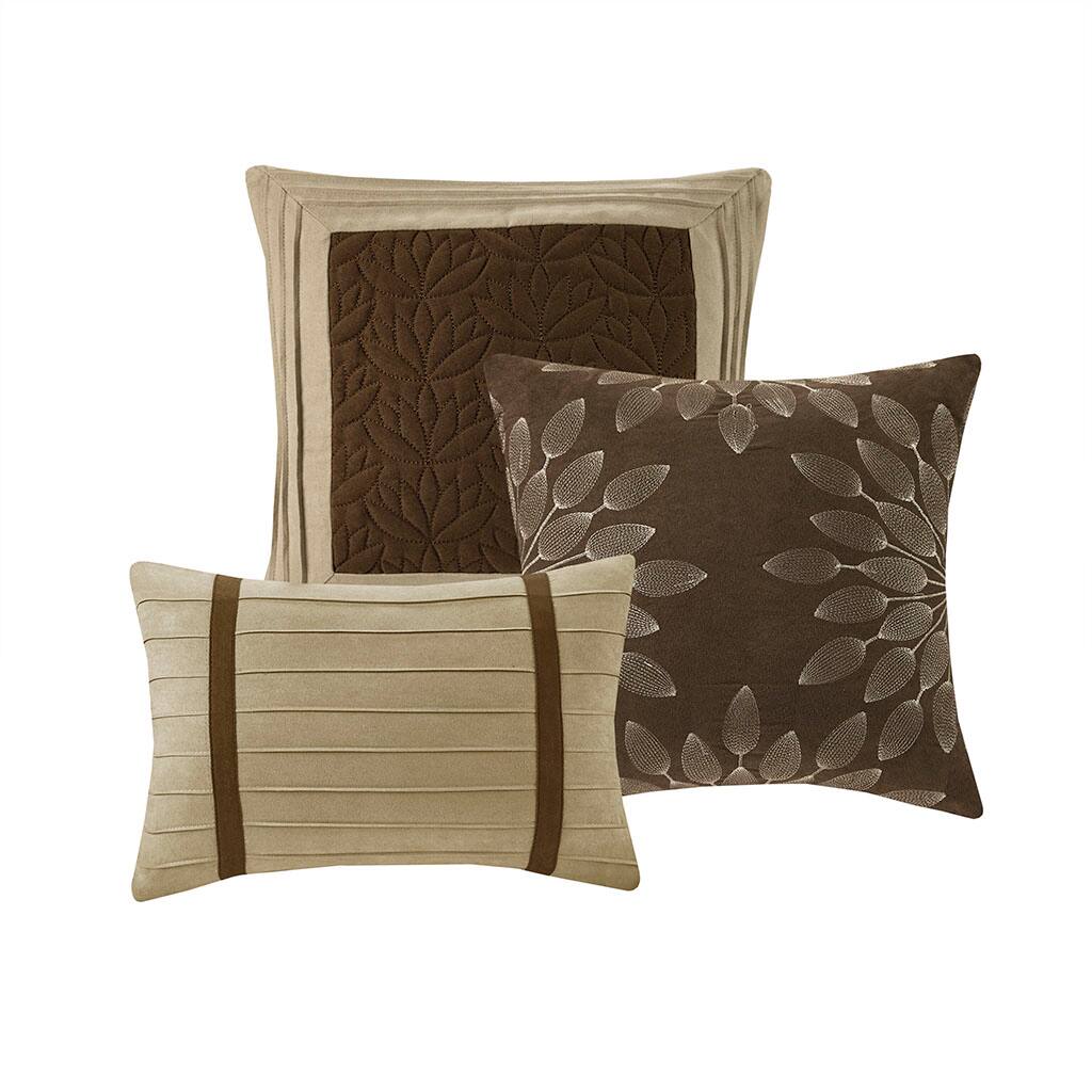Alt View 3. Gracie Mills - Gracie Mills Bryony 7-Piece Microsuede Comforter Set - Natural.