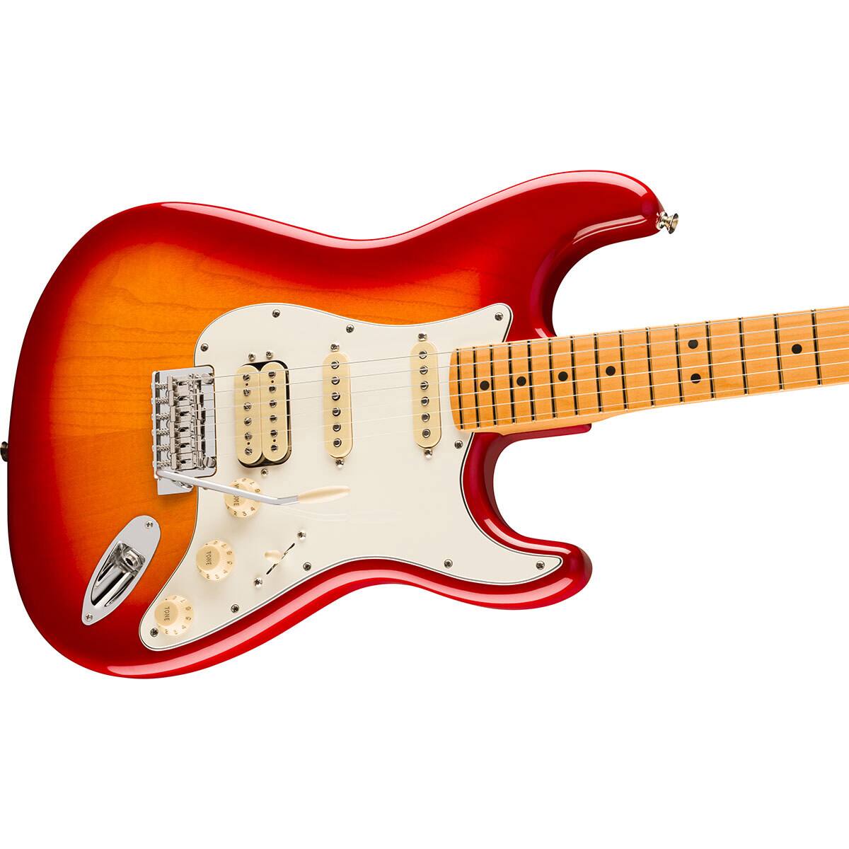 Alt View 4. Fender - Fender Player II Stratocaster HSS Electric Guitar, Maple Fingerboard, Aged Cherry Burst (Chambered).