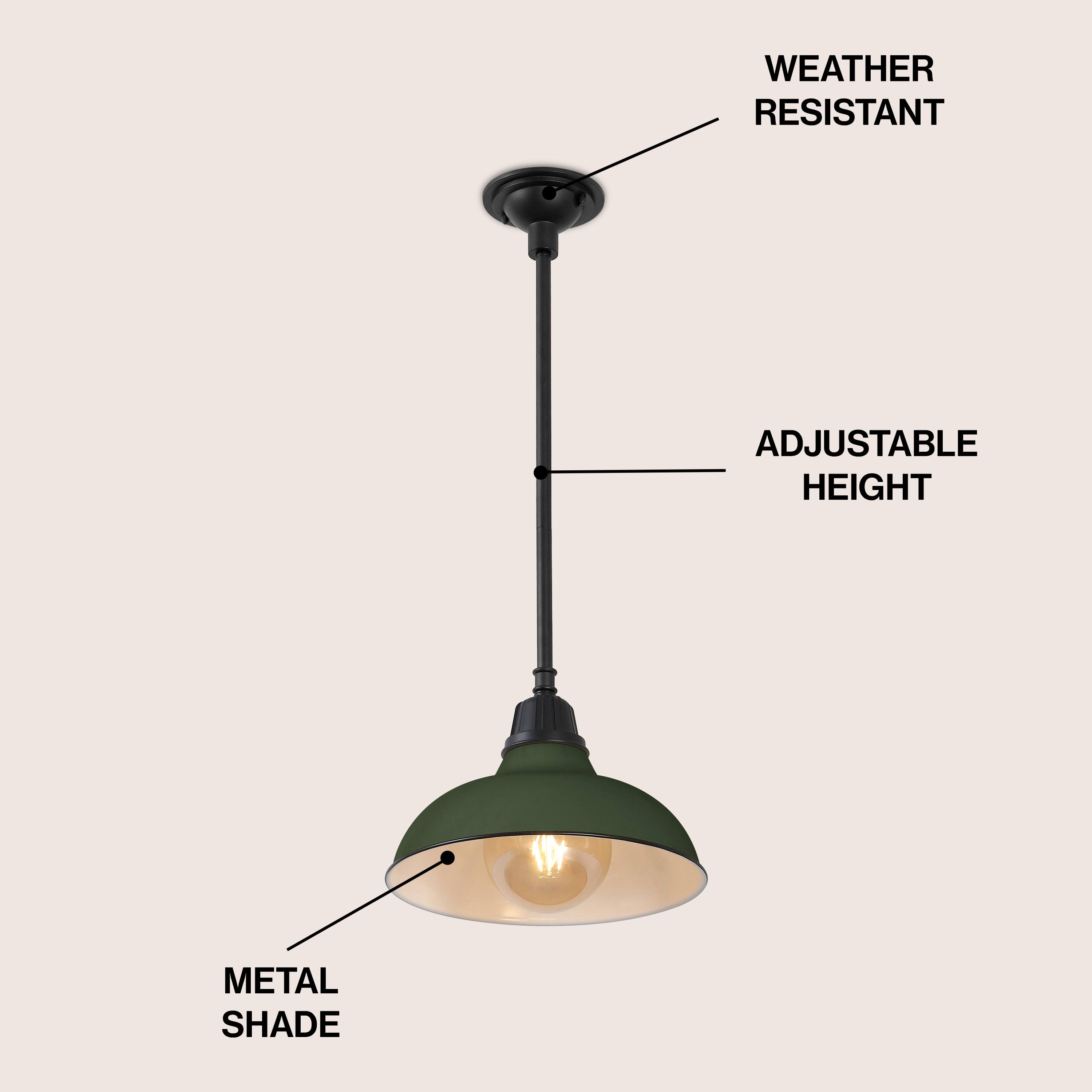 Weather Resistant Adjustable Height Metal Shade