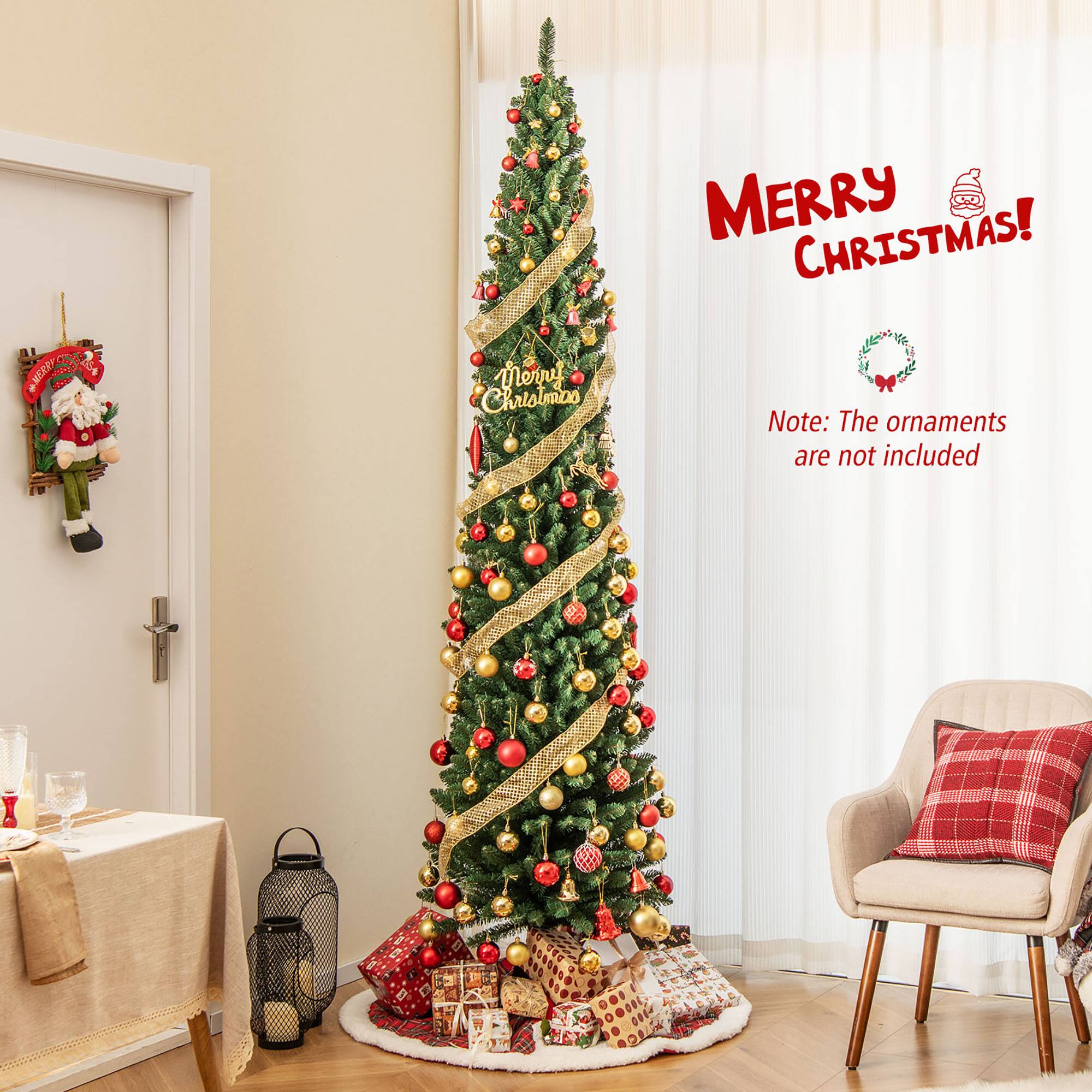 MERRY CHRISTMAS!  
GK Cm 454 Merut Chrlstmoo H  

Note: The ornaments are not included