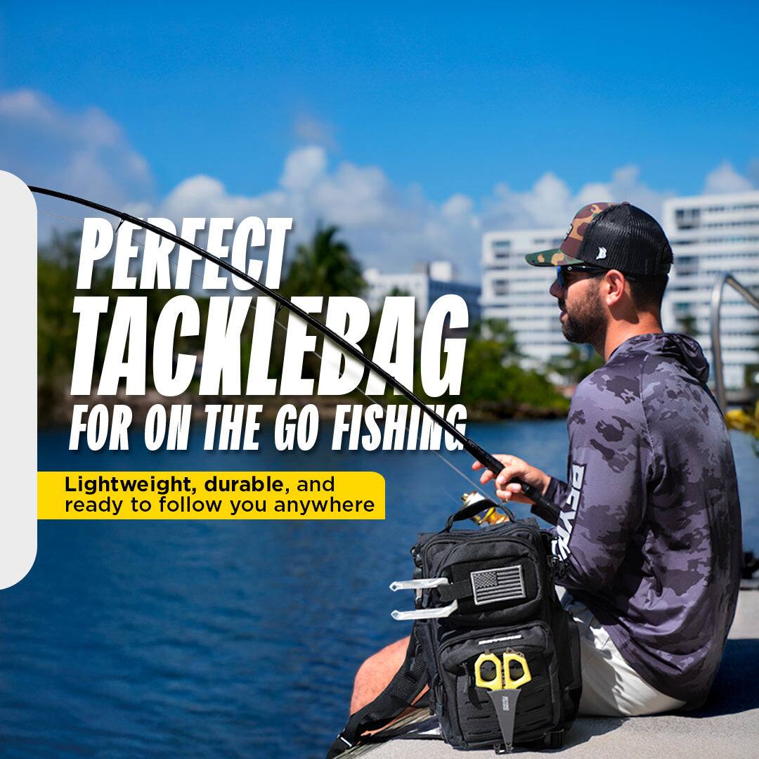 PERFECT TACKLEBAG FOR ON THE GO FISHING

Lightweight, durable, and ready to follow you anywhere