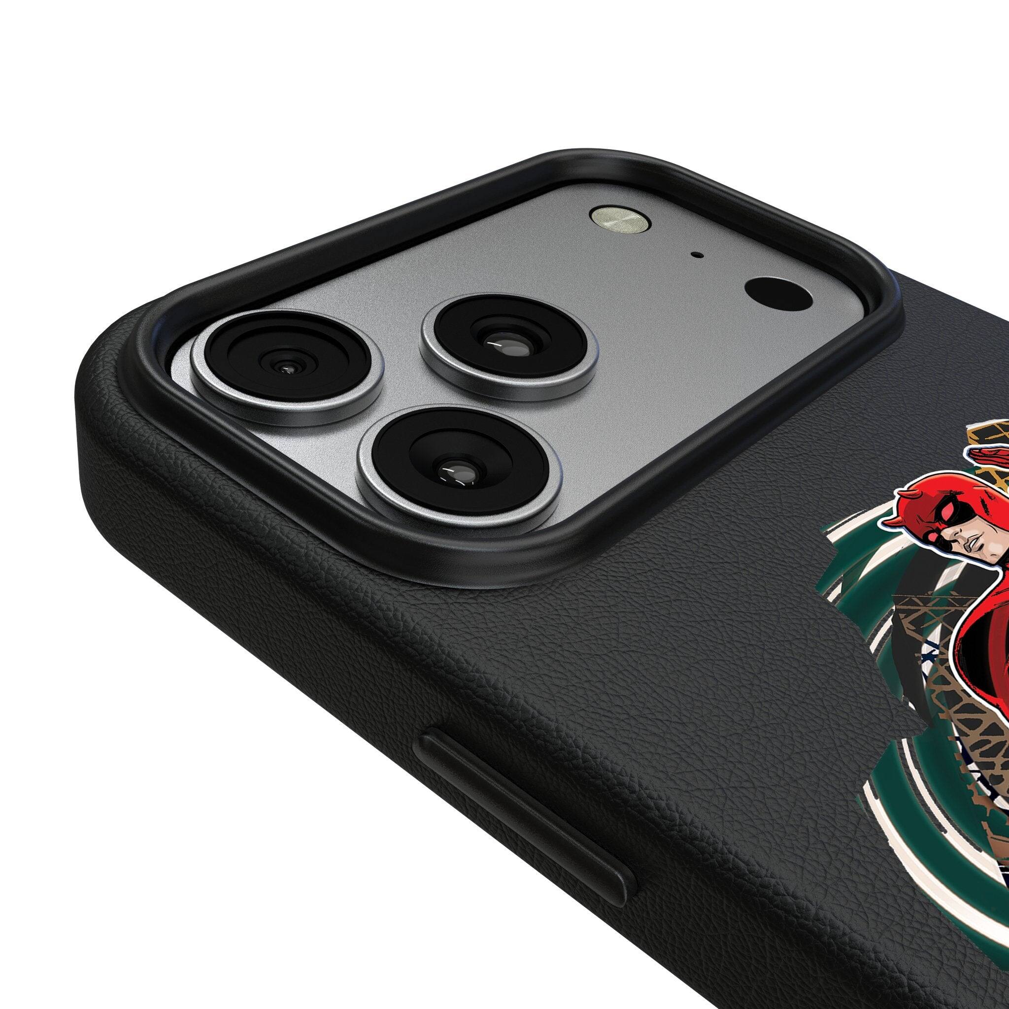 Left. Keyscaper - Marvel Badge MagSafe Compatible Phone Case - Apple iPhone 17 Pro - Daredevil 2.