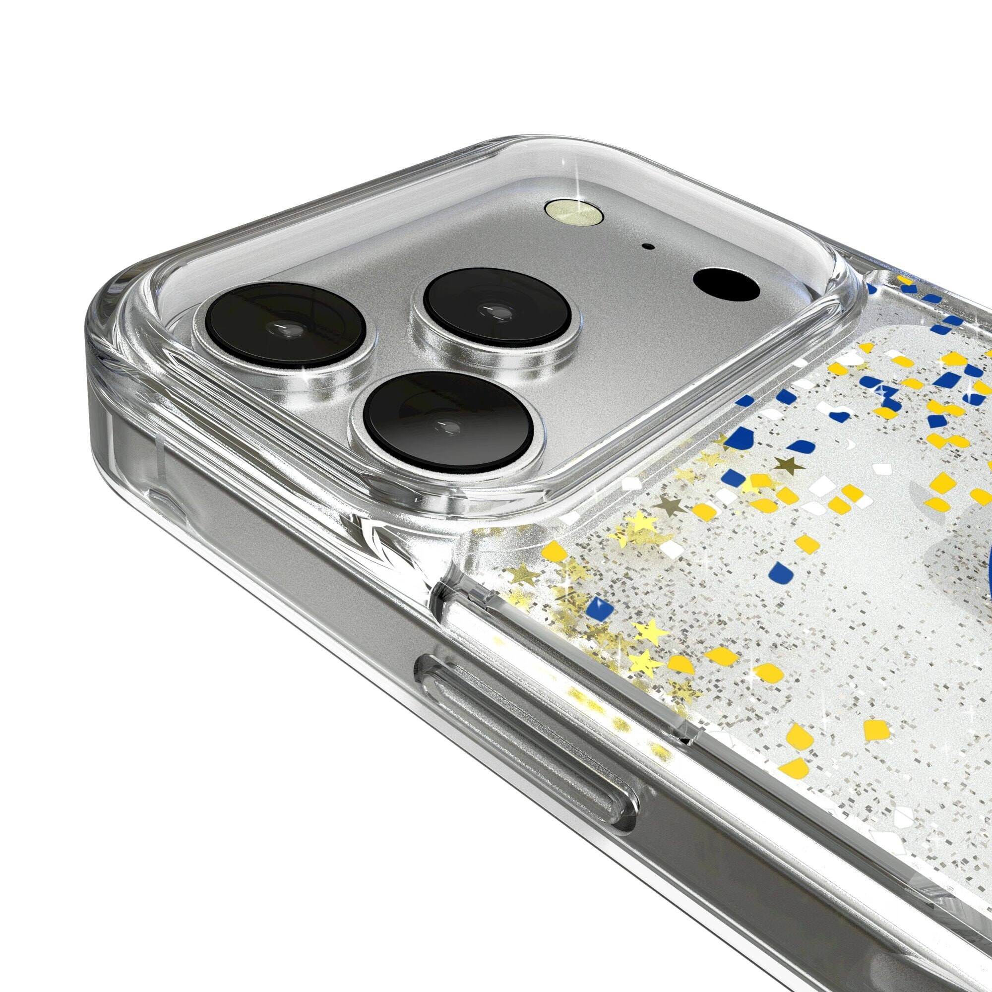 Alt View 2. Keyscaper - Los Angeles Rams iPhone Glitter Case with Confetti Design - 15 - Multicolor.