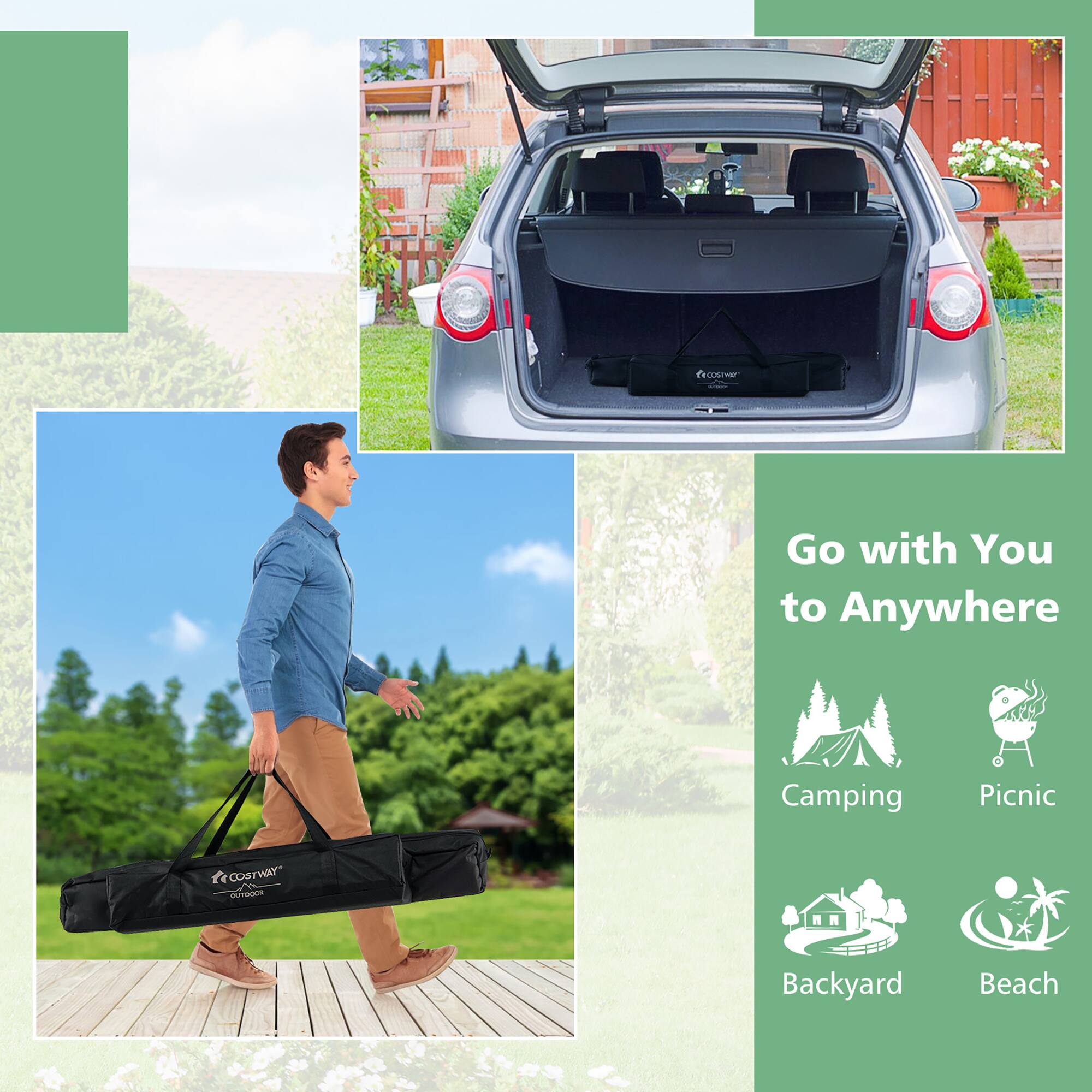 Go with You to Anywhere Camping Picnic Backyard Beach