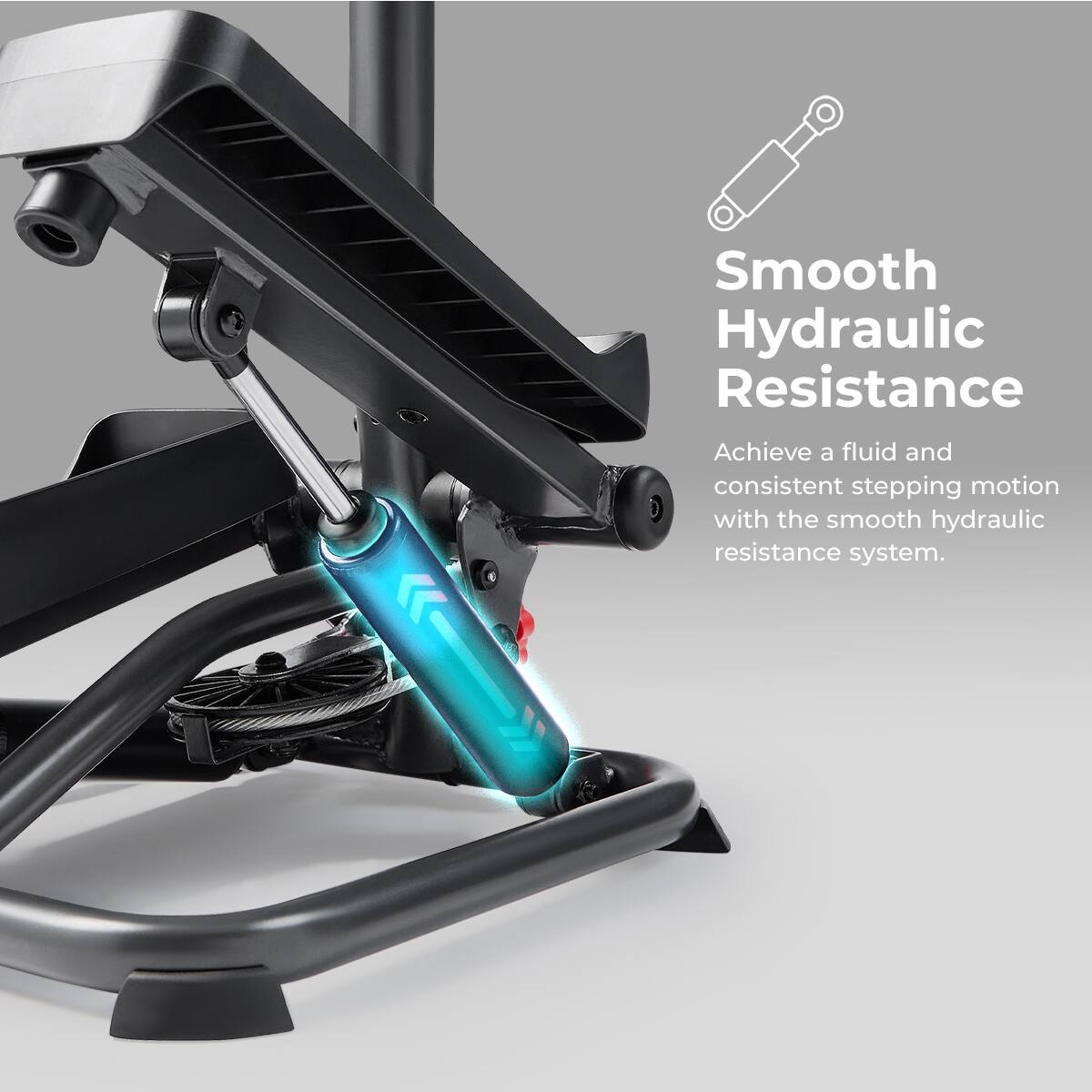 Smooth Hydraulic Resistance
Achieve a fluid and consistent stepping motion with the smooth hydraulic resistance system.