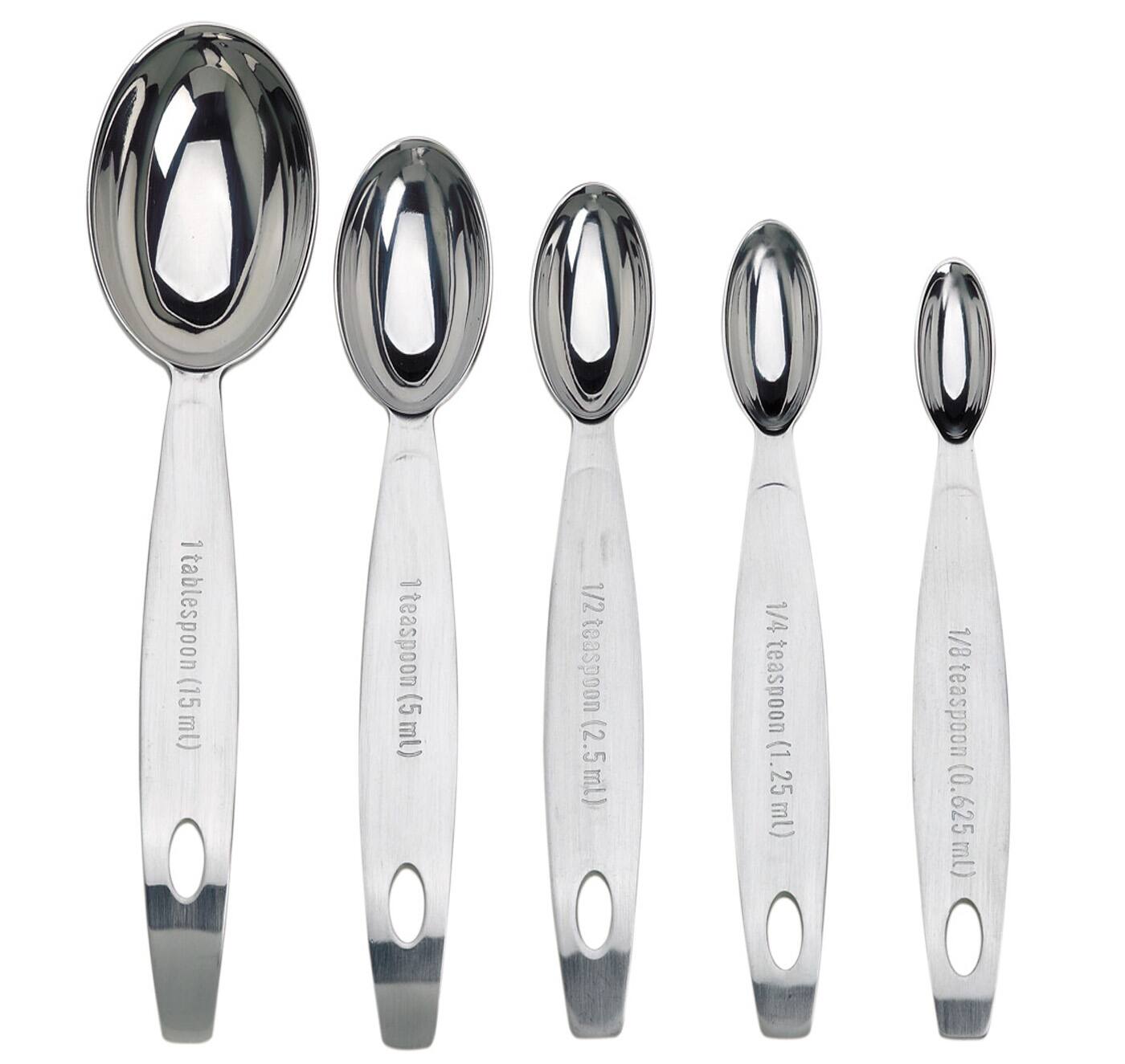 Cuisipro Stainless Steel Measuring Spoon Set, 5 Piece Silver - Best Buy