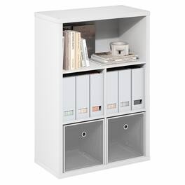 Furinno - Cubicle Closed Back Decorative Cube Storage Organizer, 5-Cube - White
