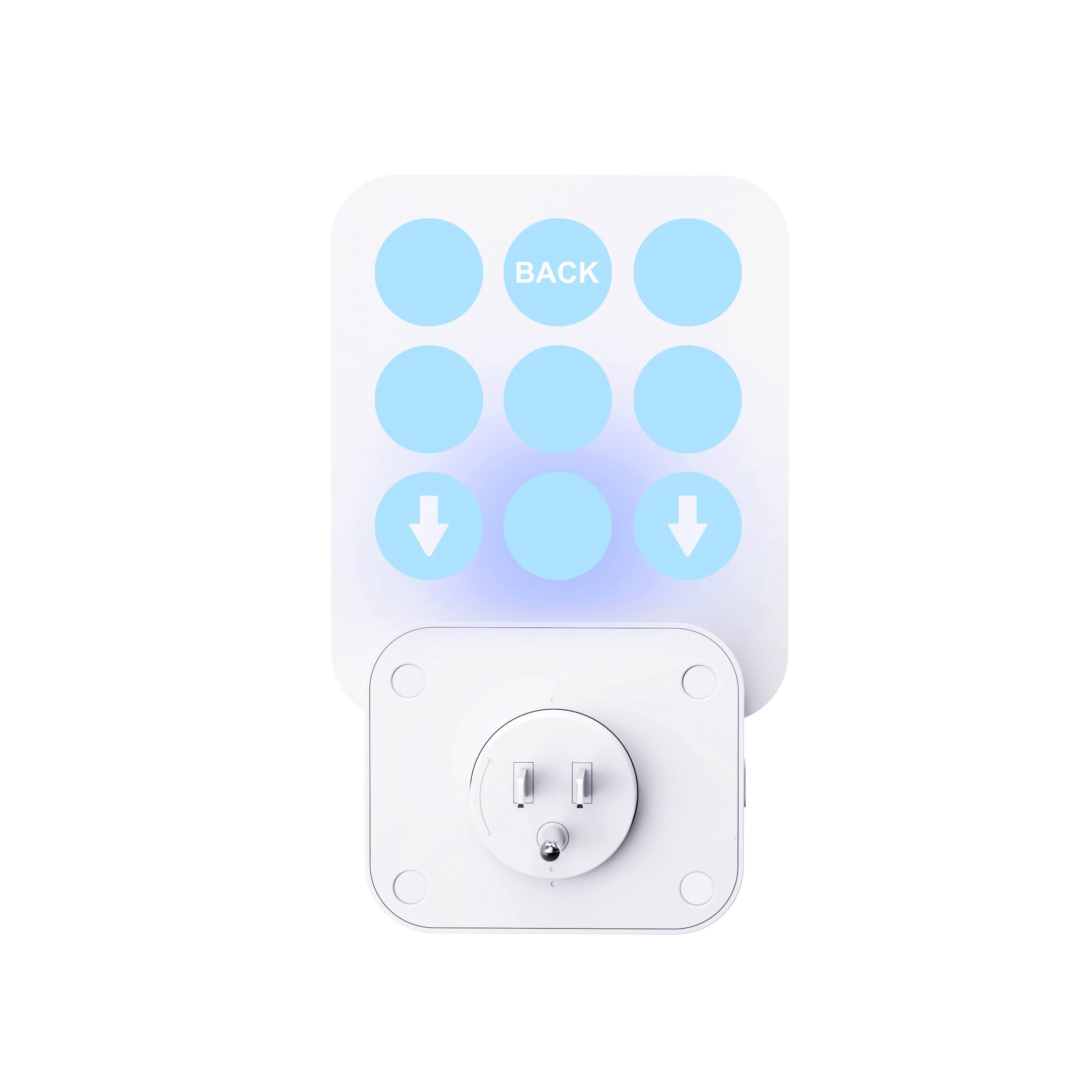 Alt View 3. Flowtron - Plug-in Fly Trap with Dual AC Outlets, USB Ports & Replaceable Adhesive Boards - White.