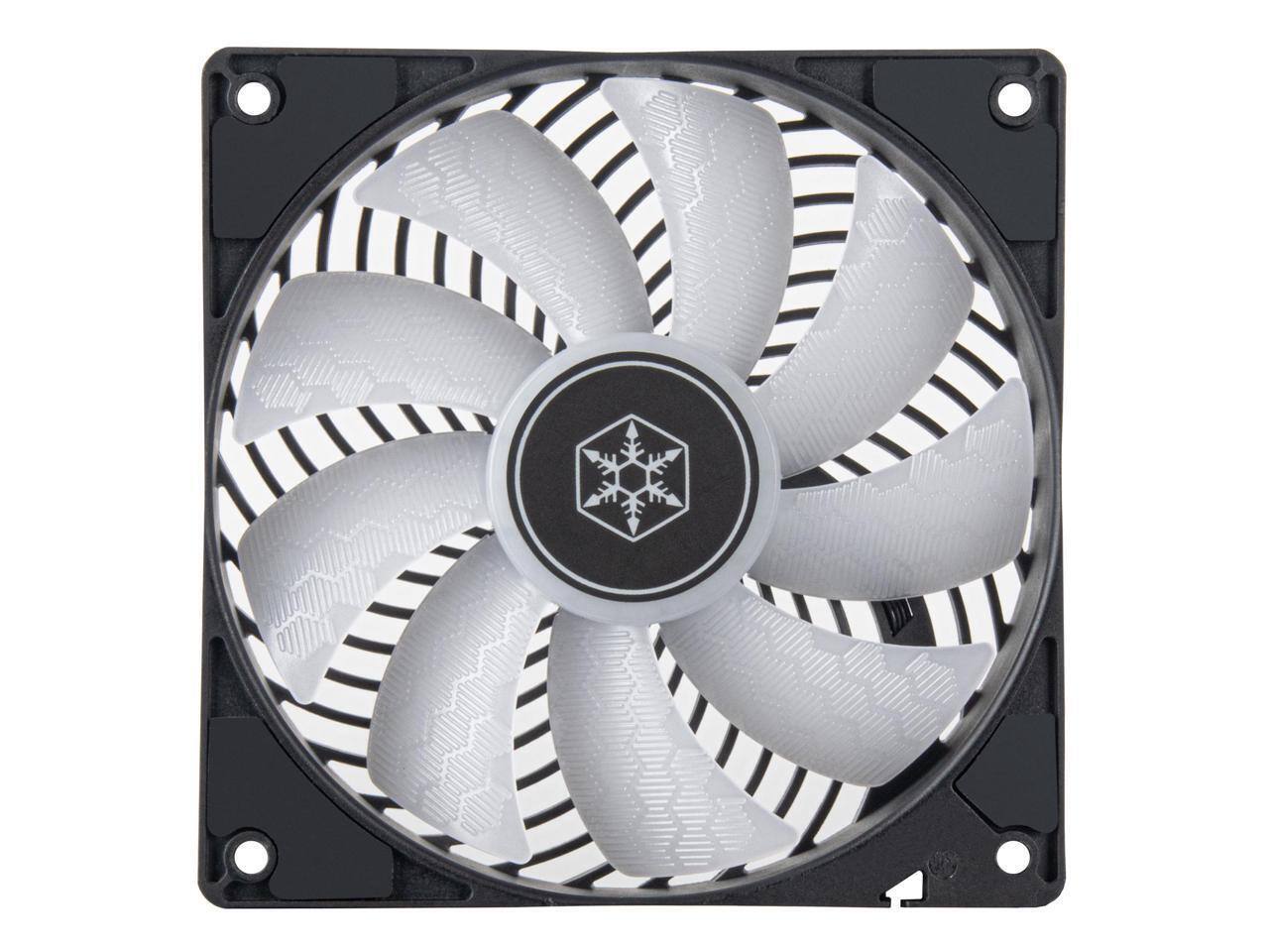 Back. SilverStone - Silverstone Air Penetrator 120SK ARGB High performance 120mm air channeling computer fan with ARGB lighting effects - Silver.