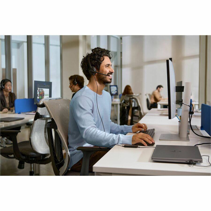 Alt View 3. Poly - Poly Mission 425 Stereo USB Wired Headset Classic (Bulk) (C01B3A6) - Microsoft Teams Certification - Stereo - USB, USB - Black.