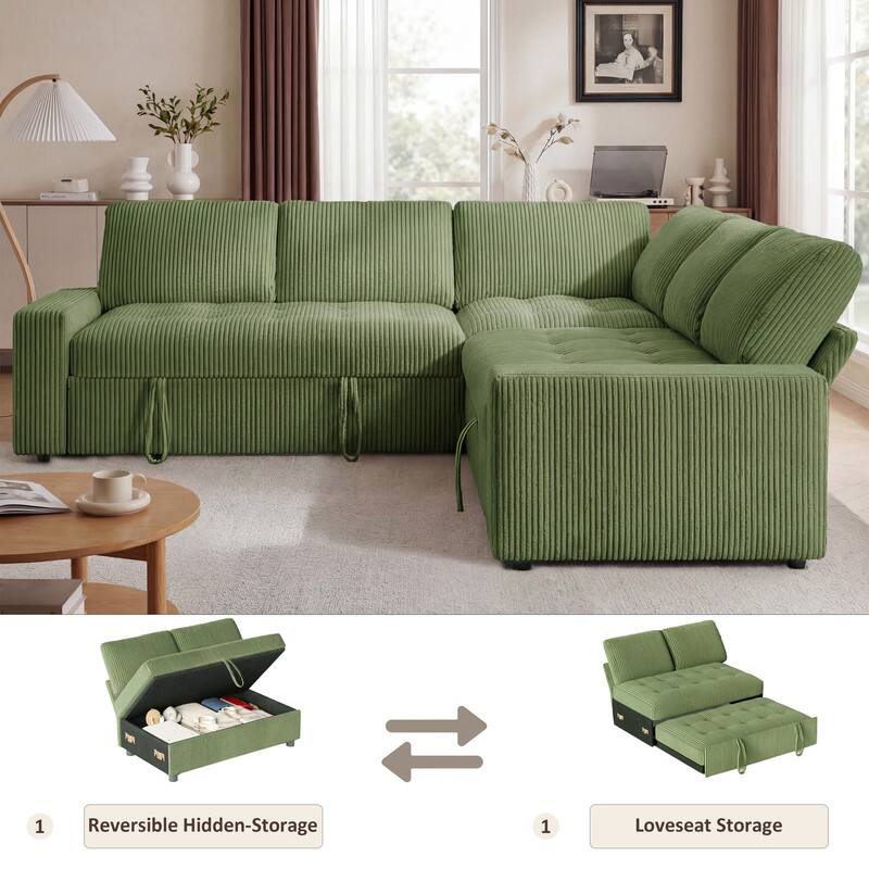 1. Reversible Hidden-Storage
2. Loveseat Storage