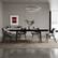 Alt View 1. luck idea - 94.4" Retractable Sintered Stone Dining Table, Seats 8 - 10 People - Black Gold.