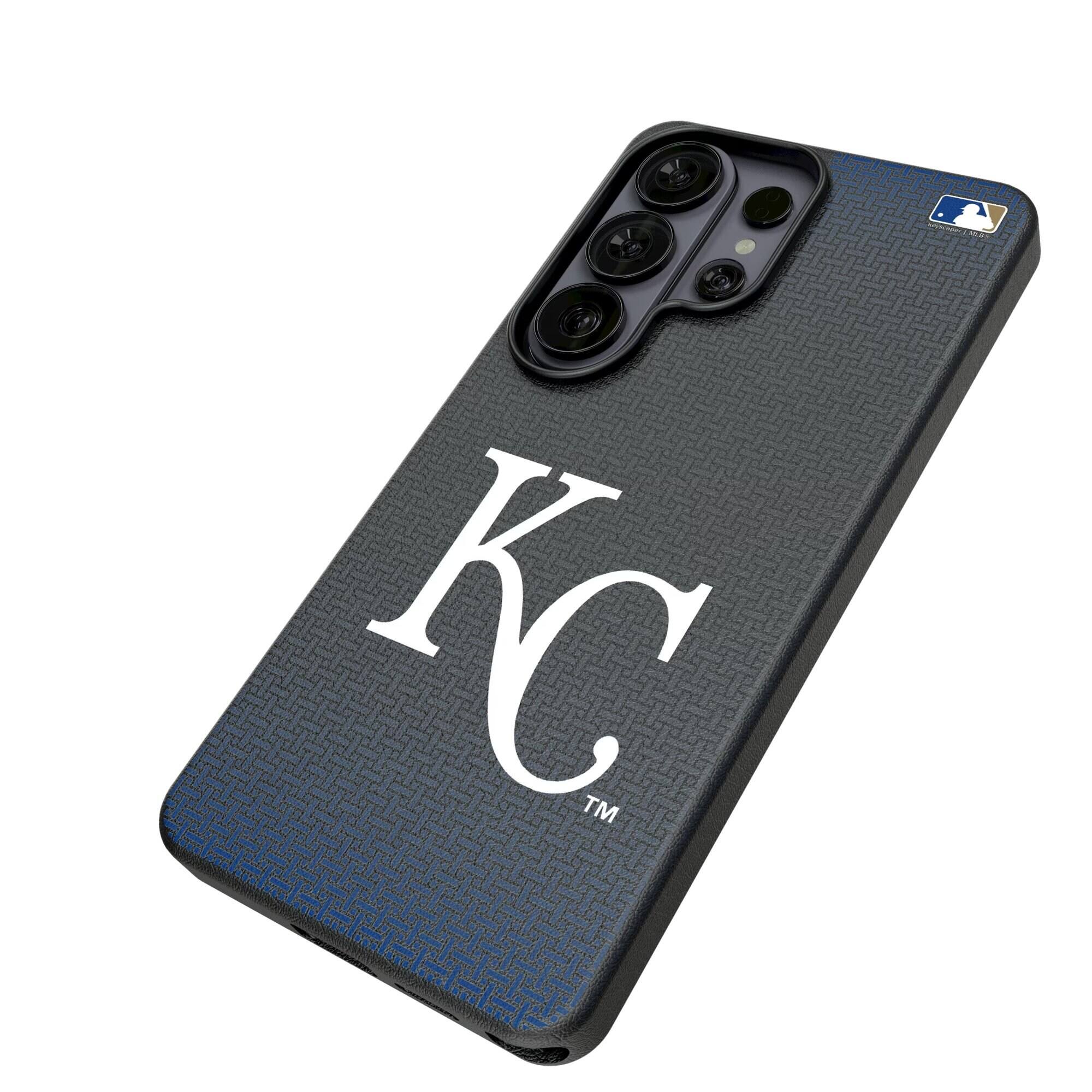 Alt View 1. Keyscaper - Kansas City Royals Linen Galaxy Magnetic Bump Case - S24 Plus - Black.