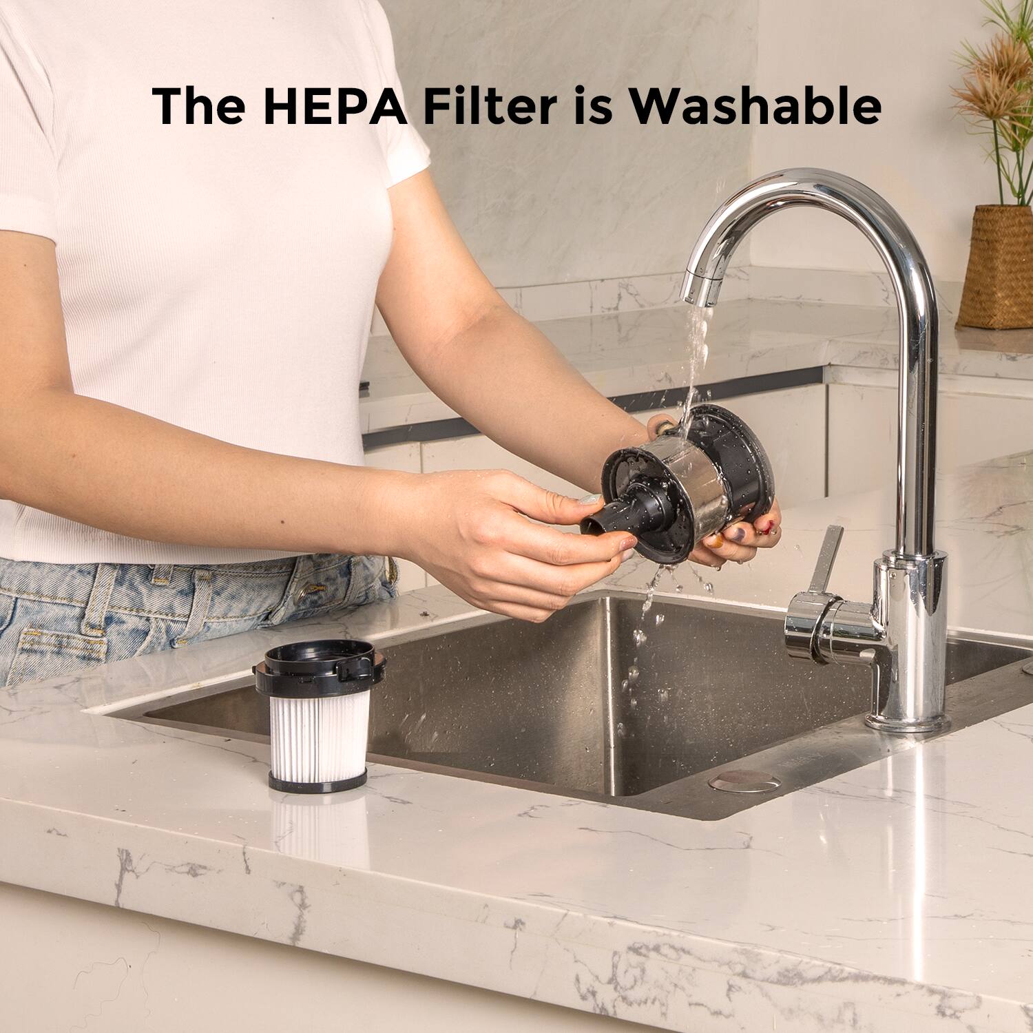 The HEPA Filter is Washable