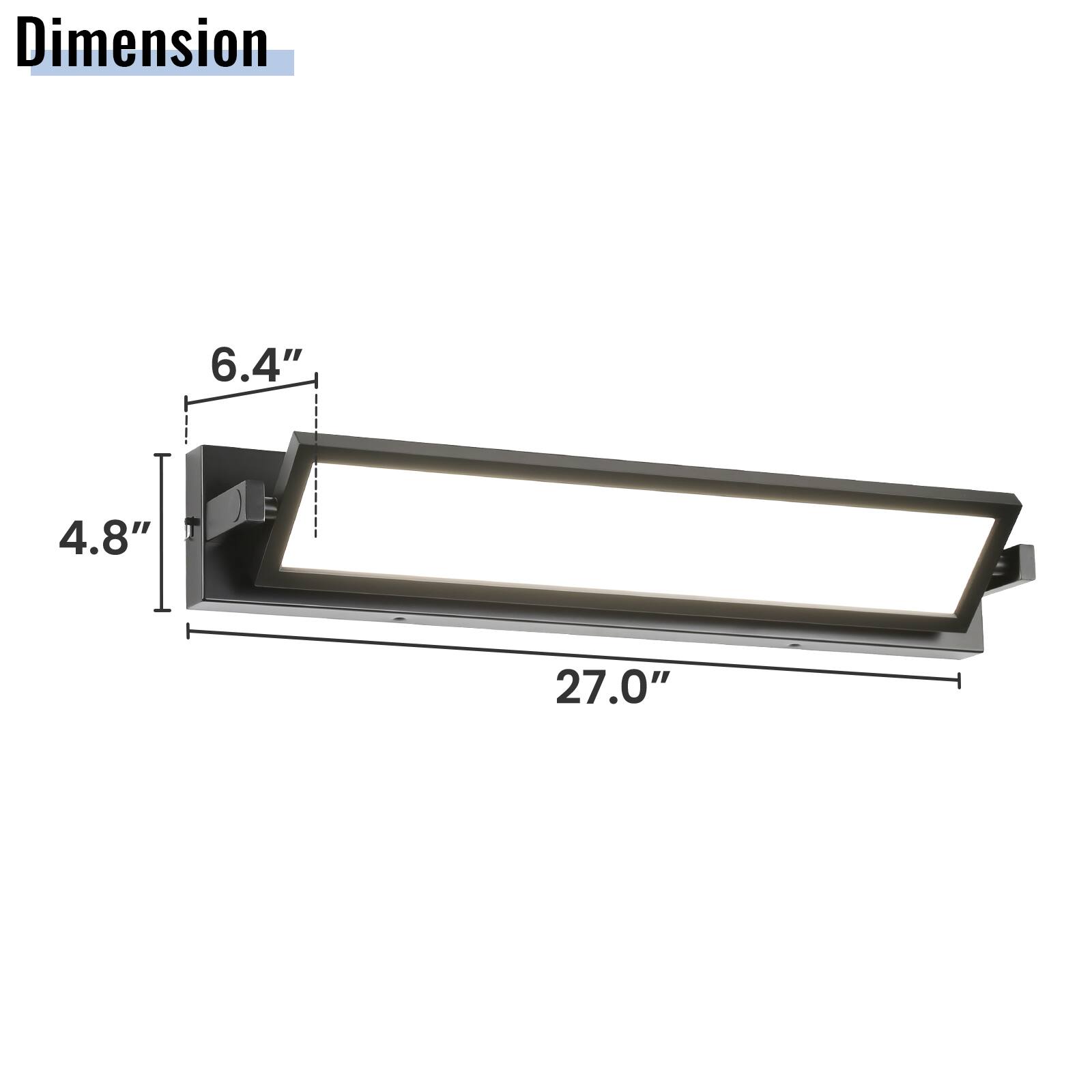 Dimension  
6.4"  
4.8"  
27.0"