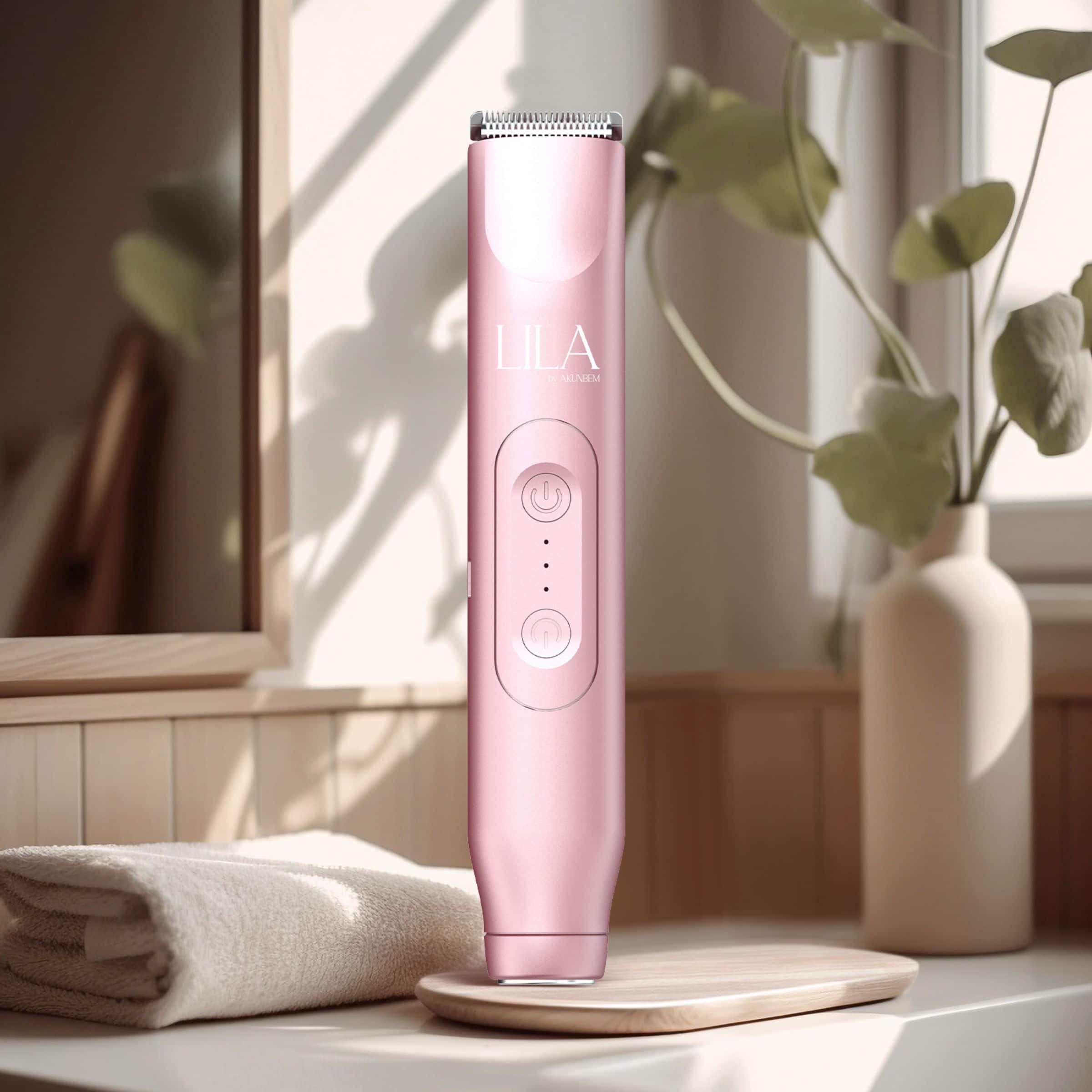 Lila - by AKUNBEM Glow G1 Pro 3-in-1 Portable Women Bikini Trimmer & Shaver - Pink