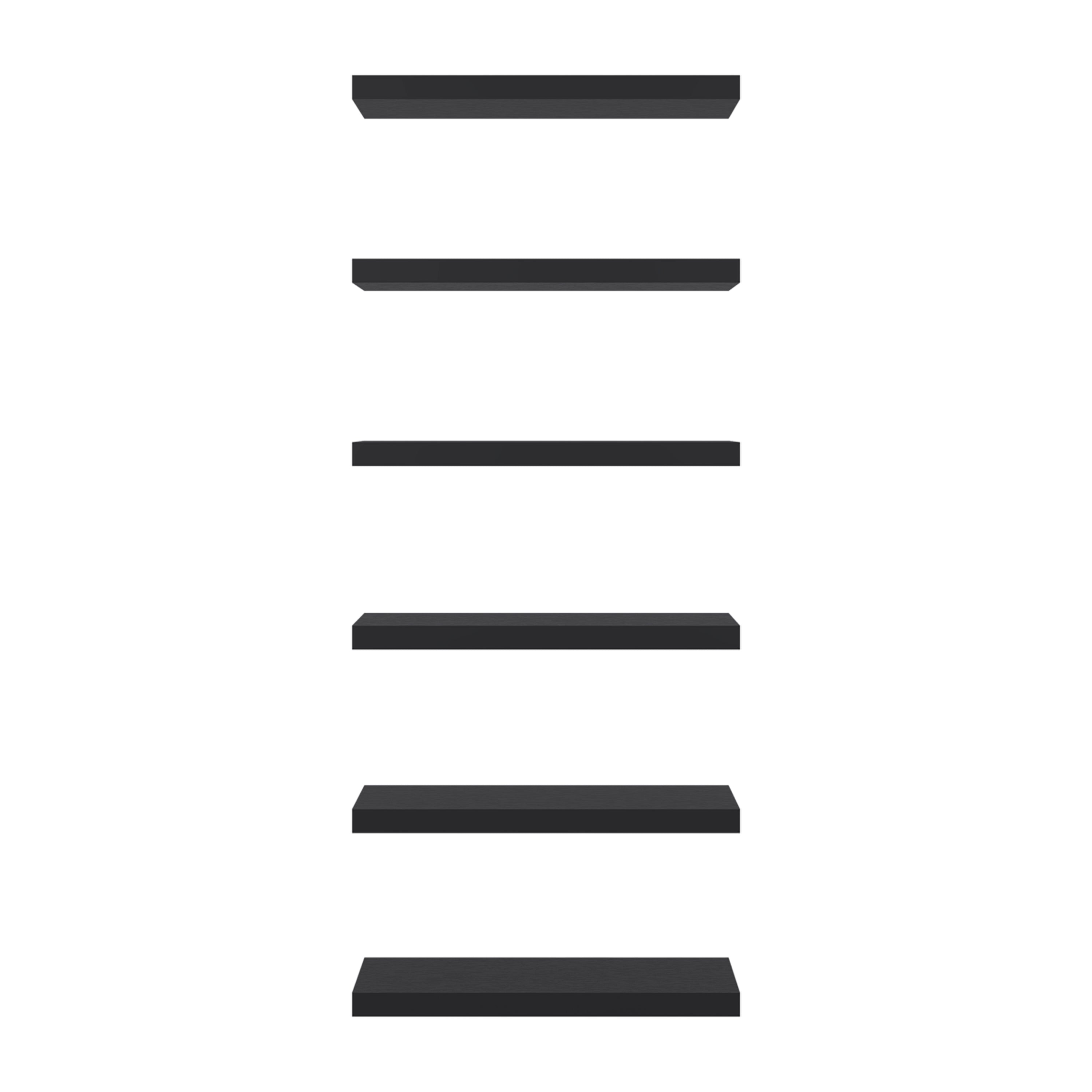 Back. TuHome - 24" x 8" Floating Wall Shelf, Wall-Mounted Display Ledge for Living Room, Bedroom or Office Storage - Wenge.