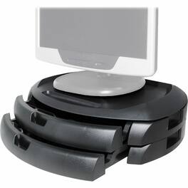 KanTek - 2Drawer Monitor Stand/Organizer Flat Panel Display Type Supported 5" Depth - Black