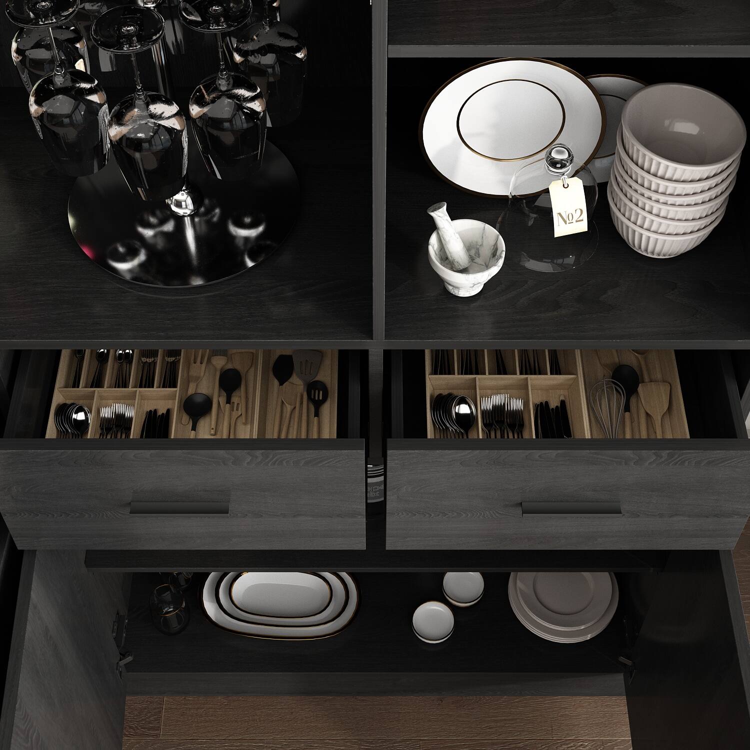 Alt View 8. FUFU & GAGA - FUFU&GAGA Multi - Purpose Storage Unit: Anti - Tip, Versatile Display & Organizer - Black.