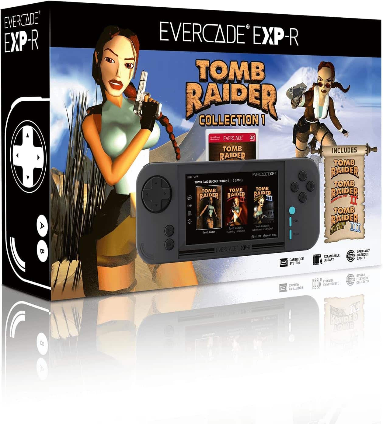 Evercade EXP-R Solo + Tomb Raider - Evercade