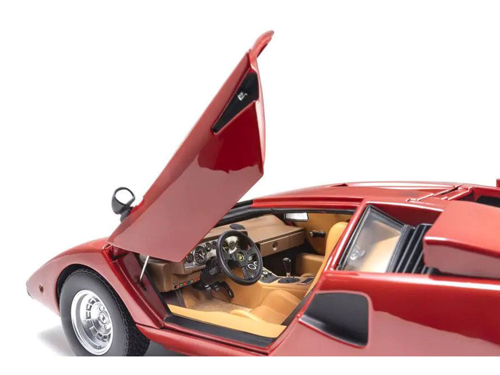 Alt View 2. Kyosho - Lamborghini Countach LP 400 Red 1/18 Diecast Model Car by Kyosho.