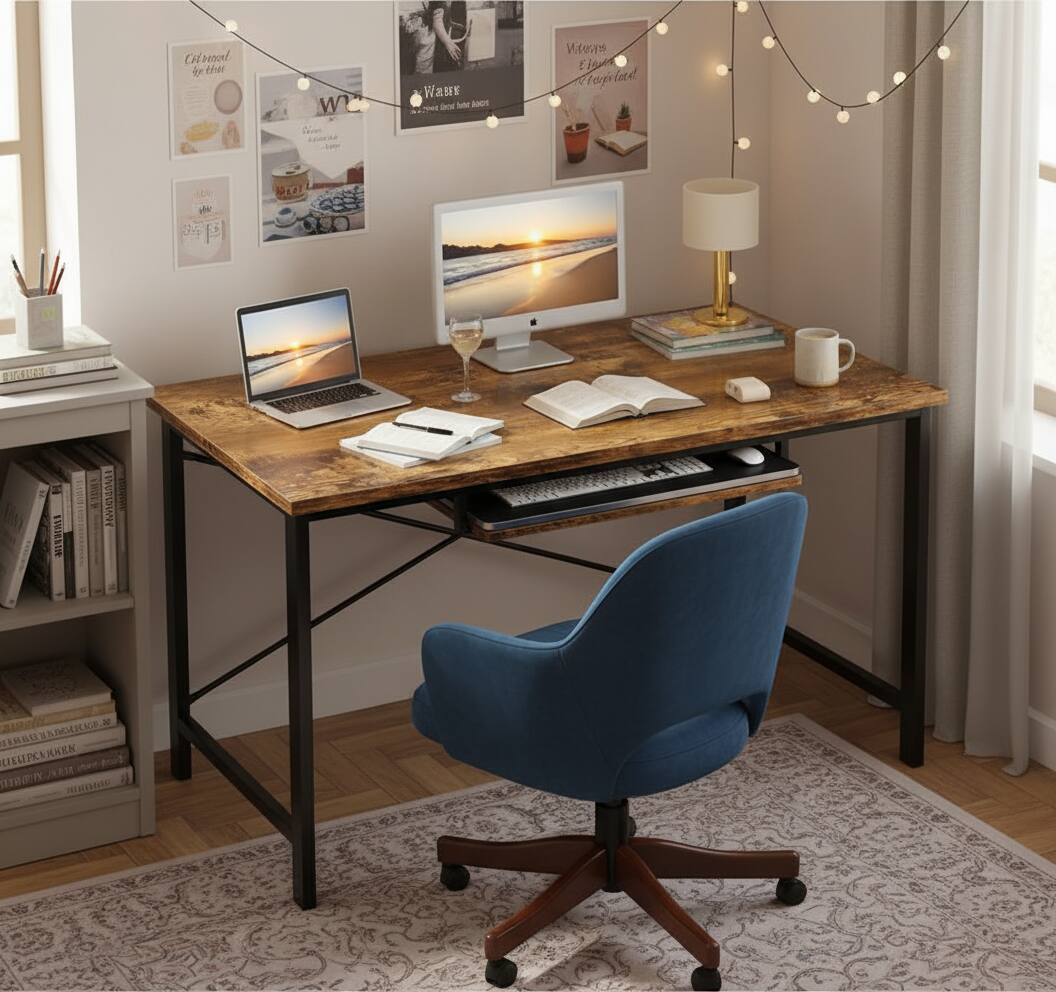 Sure, here is the corrected and grouped text from the image:

---

**On the Wall:**

- "Eat well, live well"
- "W"
- "The Zen of Writing"
- "Mikayla"
- "Elegant"
- "Creative"

**On the Desk:**

- "The Zen of Writing"
- "Eat well, live well"
- "Mikayla"
- "Elegant"
- "Creative"

**On the Laptop Screen:**

- "The Zen of Writing"

**On the Mug:**

- "The Zen of Writing"

**On the Book:**

- "The Zen of Writing"

**On the Posters:**

- "The Zen of Writing"
- "Eat well, live well"
- "Mikayla"
- "Elegant"
- "Creative"

---

This text appears to be part of a motivational or inspirational theme, possibly related to writing and living well.