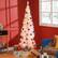 Alt View 1. Homcom - Pre-Lit Slim Noble Fir Artificial Pencil Christmas Tree, 170 Warm White LEDs, 390 Tips - pink.