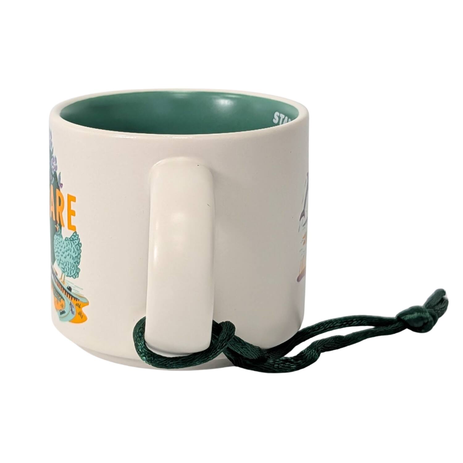 Left. Starbucks - Starbucks Discovery Series Delaware Ceramic Demitasse Ornament Mug, 2 Oz - Yellow.