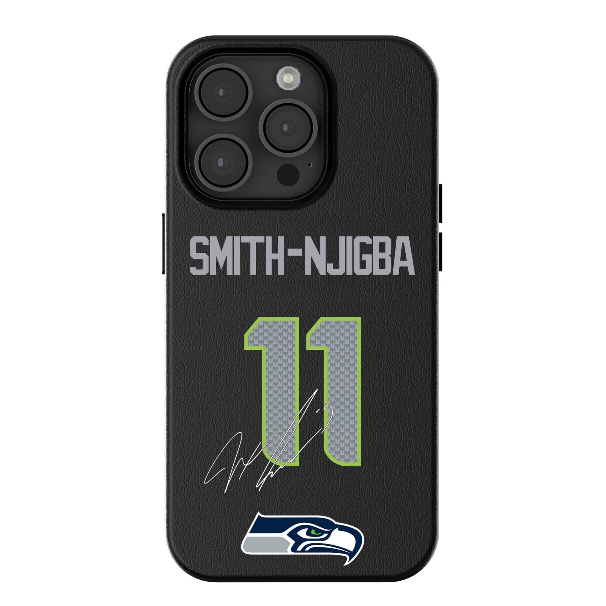 Keyscaper - Jaxon Smith-Njigba Seattle Seahawks iPhone Magnetic Bump Case - 14 Pro - Black