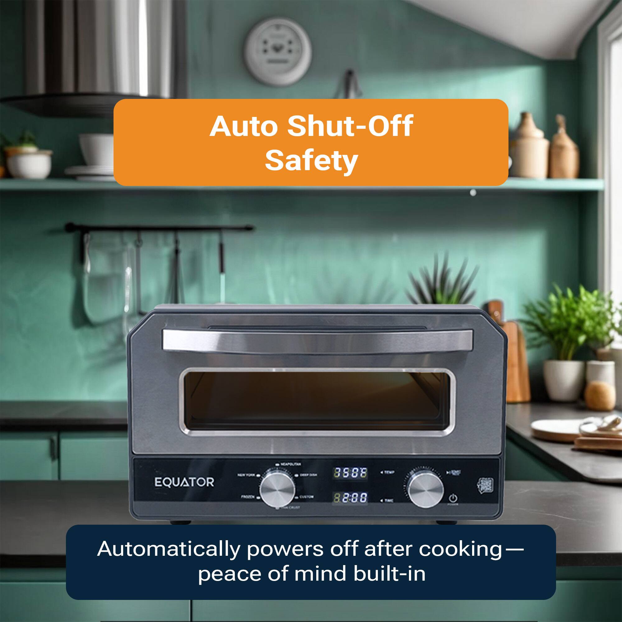 Auto Shut-Off Safety

Automatically powers off after cooking — peace of mind built-in