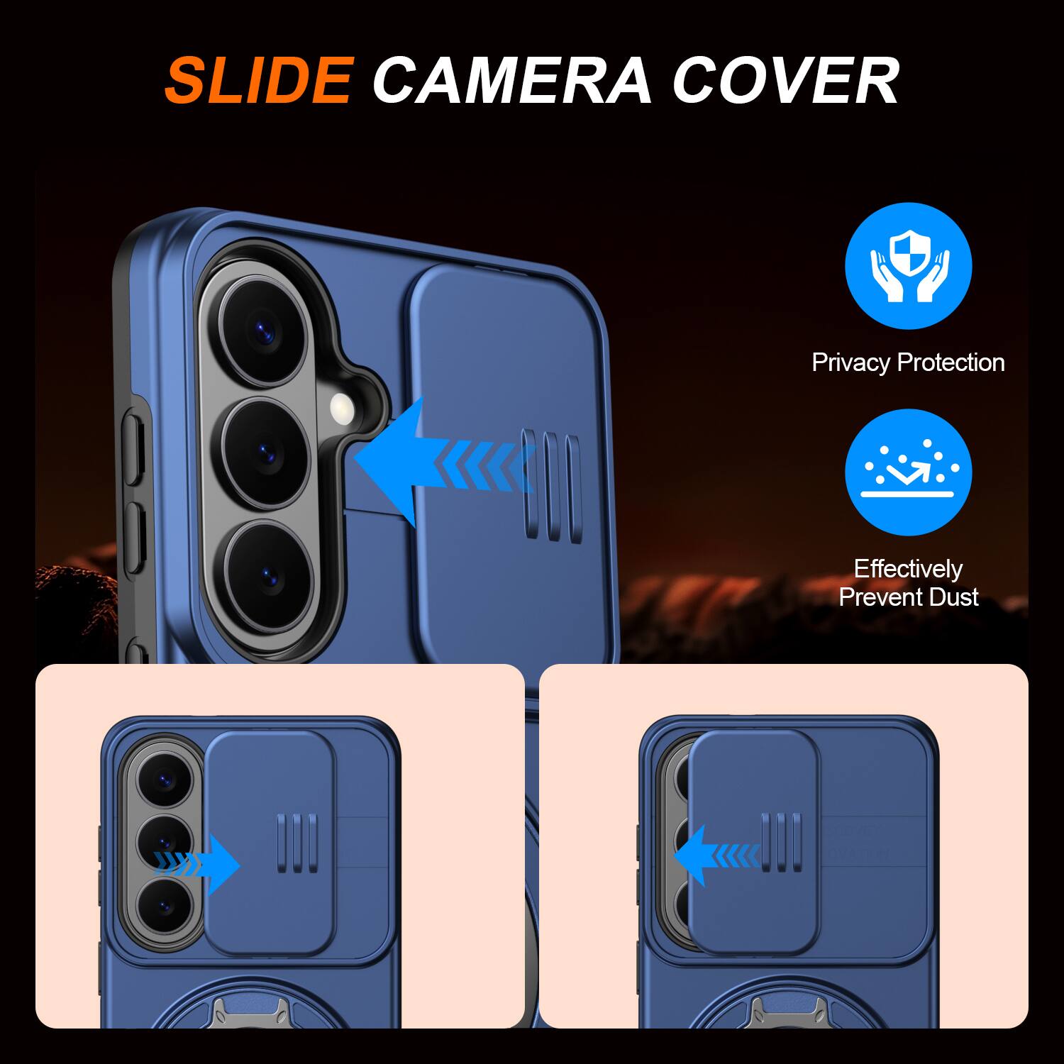 SLIDE CAMERA COVER

Privacy Protection
Effectively Prevent Dust