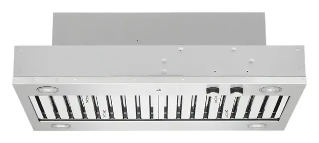 Front. JennAir - 36" Externally Vented Range Hood - Stainless steel.