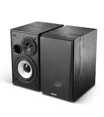 Front. Edifier - R990BT 2.0 Active Bluetooth Bookshelf Speakers, Powered Studio Monitor Computer Speakers, MDF Enclosure, 24W RMS (Pair) - Black.